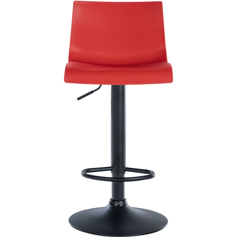 Lot de 2 tabourets de bar Branford en plastique rouge