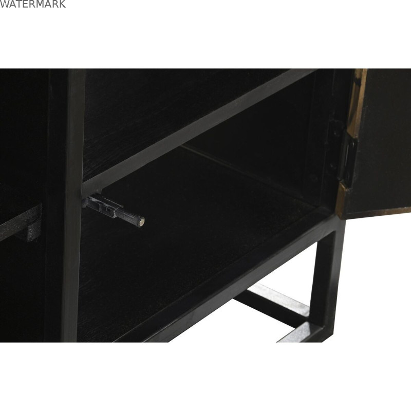 Meubles de télévision DKD Home Decor Noir Métal Bois (120 x 37 x 50 cm)