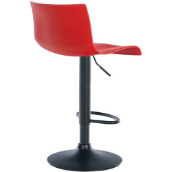 Lot de 2 tabourets de bar en plastique Branford rouge
