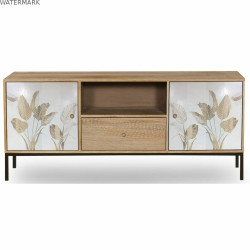 Meubles de télévision DKD Home Decor Métal Bois de manguier (140 x 40 x 50 cm)