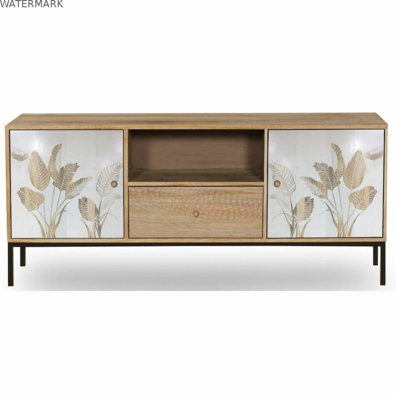 Meubles de télévision DKD Home Decor Métal Bois de manguier (140 x 40 x 50 cm)