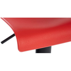 Lot de 2 tabourets de bar en plastique Branford rouge