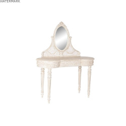 Coiffeuse DKD Home Decor 114 x 44 x 141 cm Blanc Beige Bois de manguier Bois MDF
