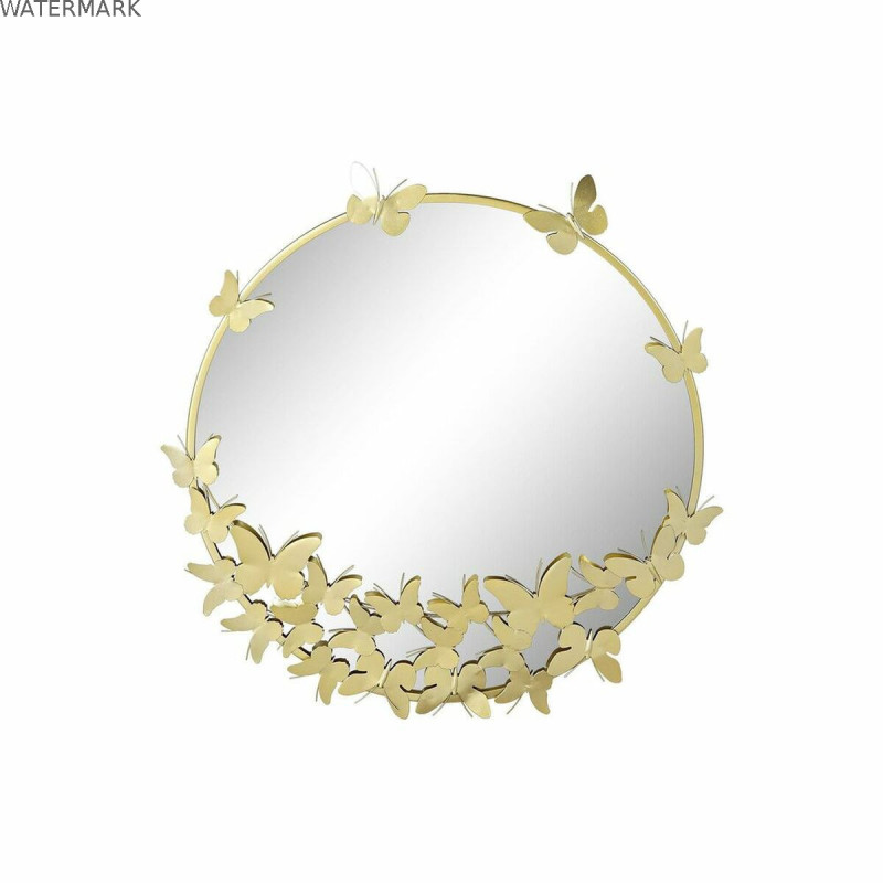 Table d'appoint DKD Home Decor Doré Métal Miroir 50 x 50 x 55 cm