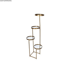 Etagères DKD Home Decor 4 Etagères Miroir Métal Cuivre (43 x 35 x 113 cm)