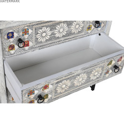 Commode DKD Home Decor Céramique Gris Blanc Bois de manguier (80 x 38 x 80 cm)