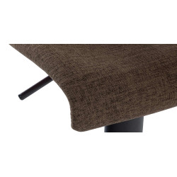 Lot de 2 tabourets de bar Branford en tissu marron