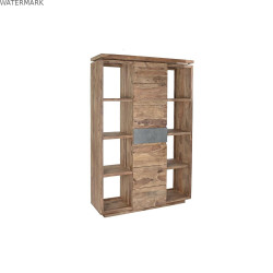 Étagère DKD Home Decor Sheesham Marron Gris Naturel Bois 120 x 40 x 185 cm