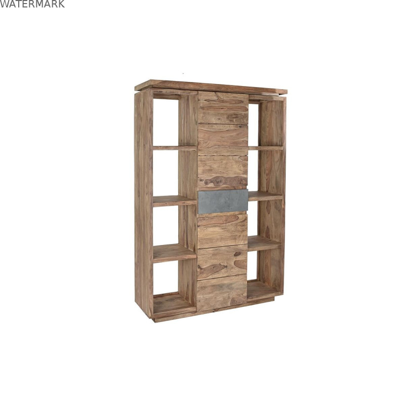Étagère DKD Home Decor Sheesham Marron Gris Naturel Bois 120 x 40 x 185 cm