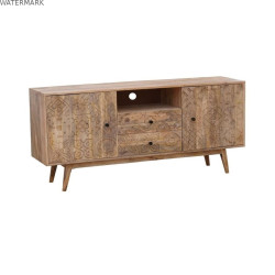 Meubles de télévision DKD Home Decor Multicouleur Naturel Bois de manguier 155 x 40 x 70 cm