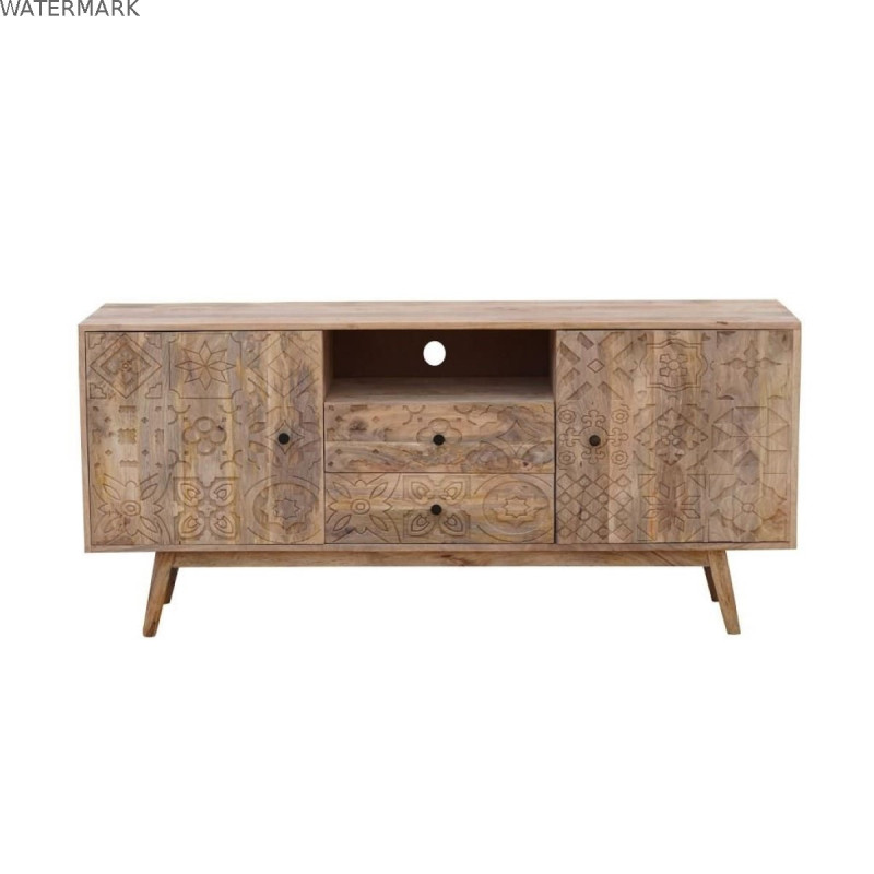 Meubles de télévision DKD Home Decor Multicouleur Naturel Bois de manguier 155 x 40 x 70 cm