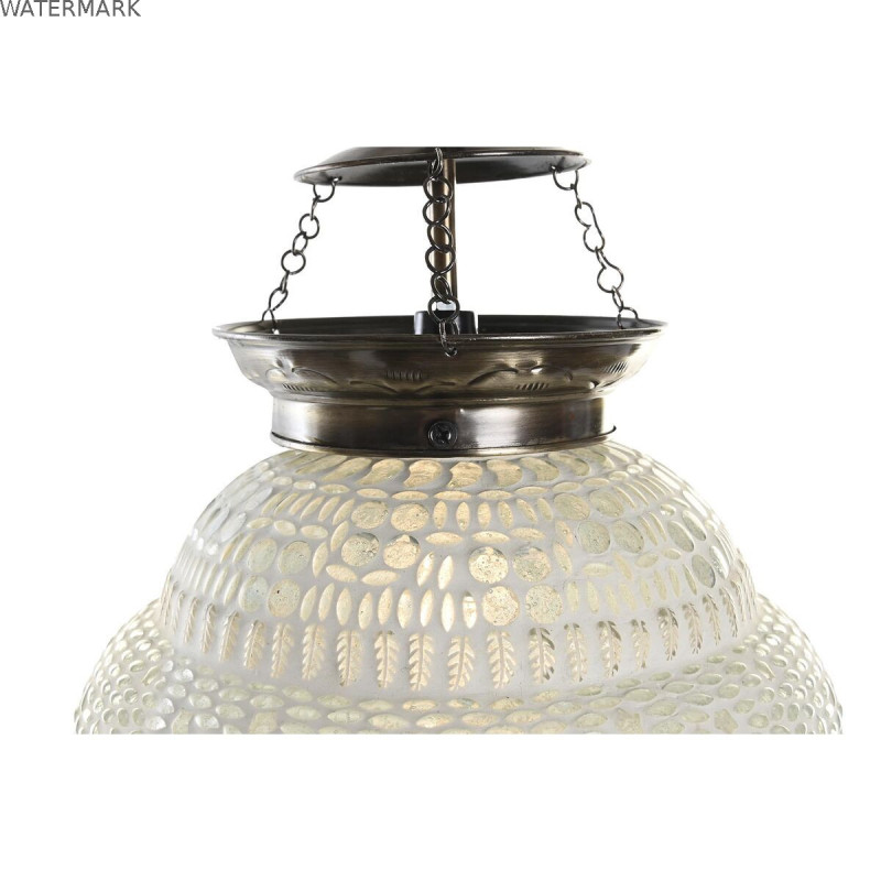 Suspension DKD Home Decor Blanc Métal Verre 25 W 23 x 23 x 33 cm