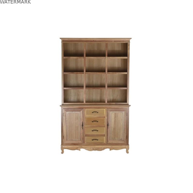 placard à provisions DKD Home Decor Naturel 124,5 x 39 x 201,8 cm Sapin Aluminium Bois MDF