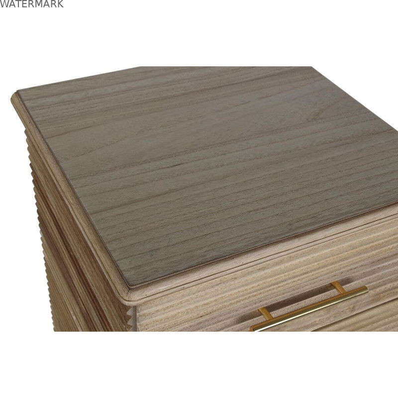 Commode DKD Home Decor Doré Marron Clair Bois Bois de paulownia Bois MDF Scandi 45 x 40 x 100 cm 42 x 40 x 100 cm