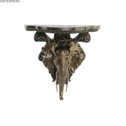 Etagère DKD Home Decor Eléphant Doré Résine (36,5 x 16,5 x 36 cm)