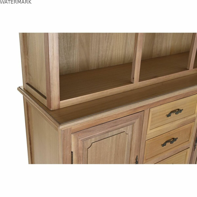 placard à provisions DKD Home Decor Naturel 124,5 x 39 x 201,8 cm Sapin Aluminium Bois MDF
