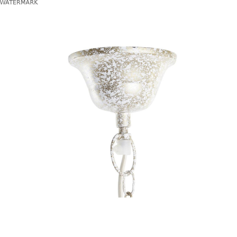 Suspension DKD Home Decor Blanc Doré Fer 50 W 30 x 30 x 65 cm