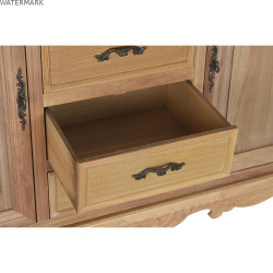 placard à provisions DKD Home Decor Naturel 124,5 x 39 x 201,8 cm Sapin Aluminium Bois MDF