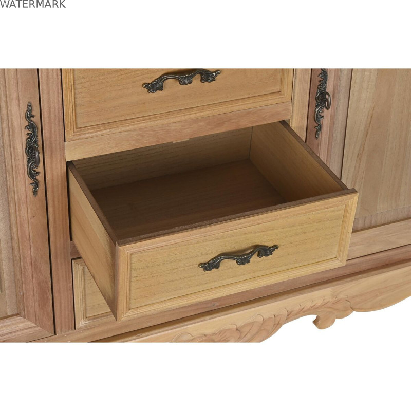 placard à provisions DKD Home Decor Naturel 124,5 x 39 x 201,8 cm Sapin Aluminium Bois MDF