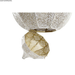 Suspension DKD Home Decor Blanc Doré Fer 50 W 30 x 30 x 65 cm