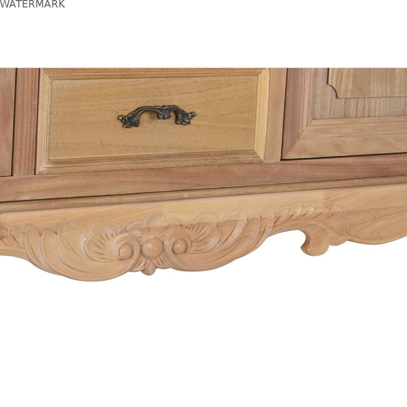 placard à provisions DKD Home Decor Naturel 124,5 x 39 x 201,8 cm Sapin Aluminium Bois MDF
