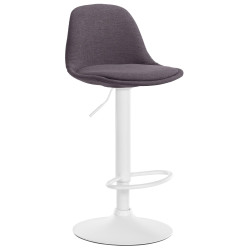 Tabouret de bar Kiel en tissu blanc