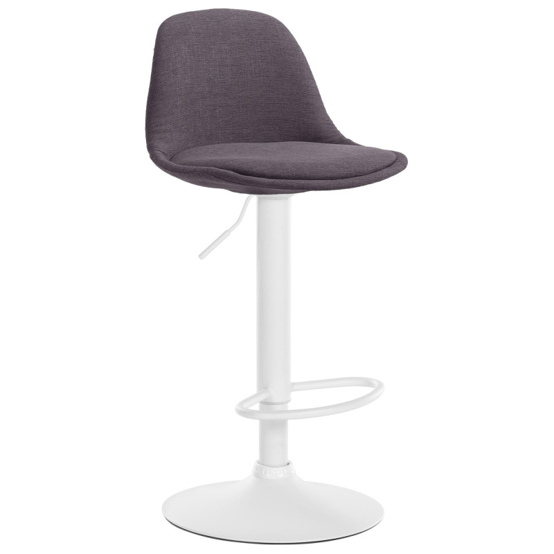Tabouret de bar Kiel en tissu blanc