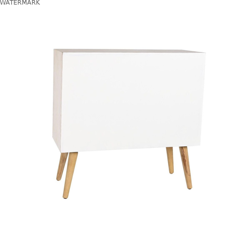 Commode DKD Home Decor Sapin Naturel Coton Blanc (80 x 35 x 80 cm)