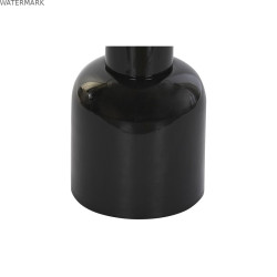 Table d'appoint DKD Home Decor Verre Noir Transparent Fer 41 x 41 x 57 cm