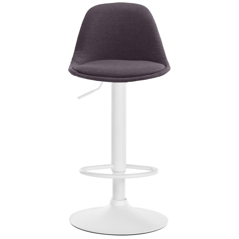 Tabouret de bar Kiel en tissu blanc