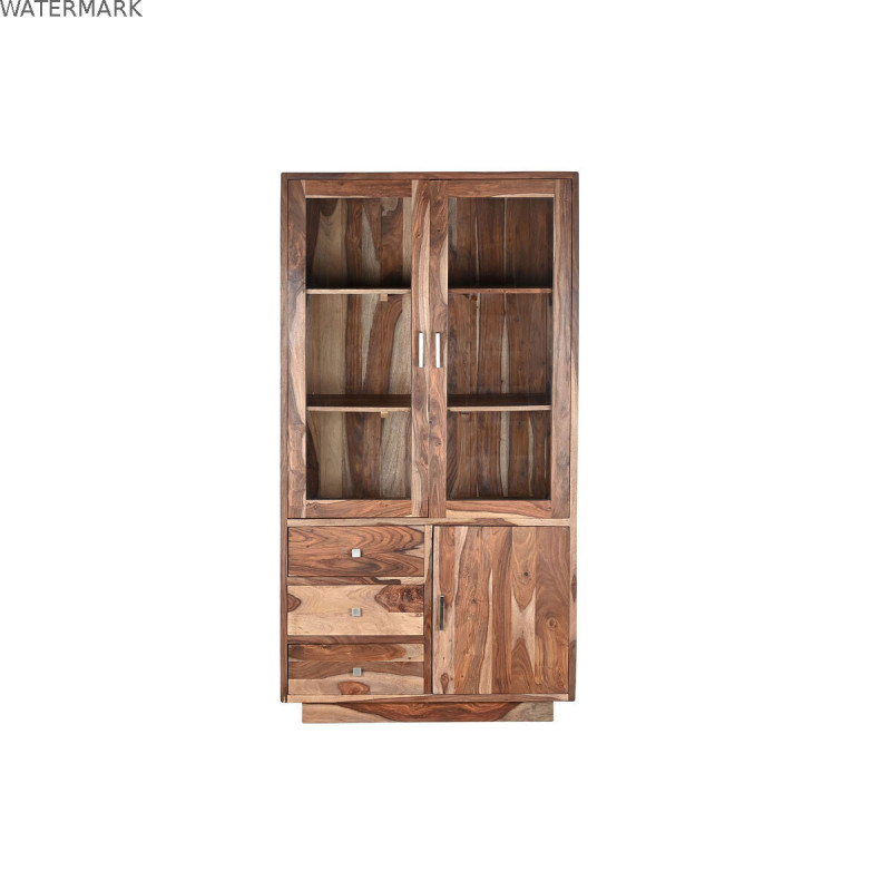 Présentoir DKD Home Decor Verre Bois d'hévéa 100 x 42 x 190 cm