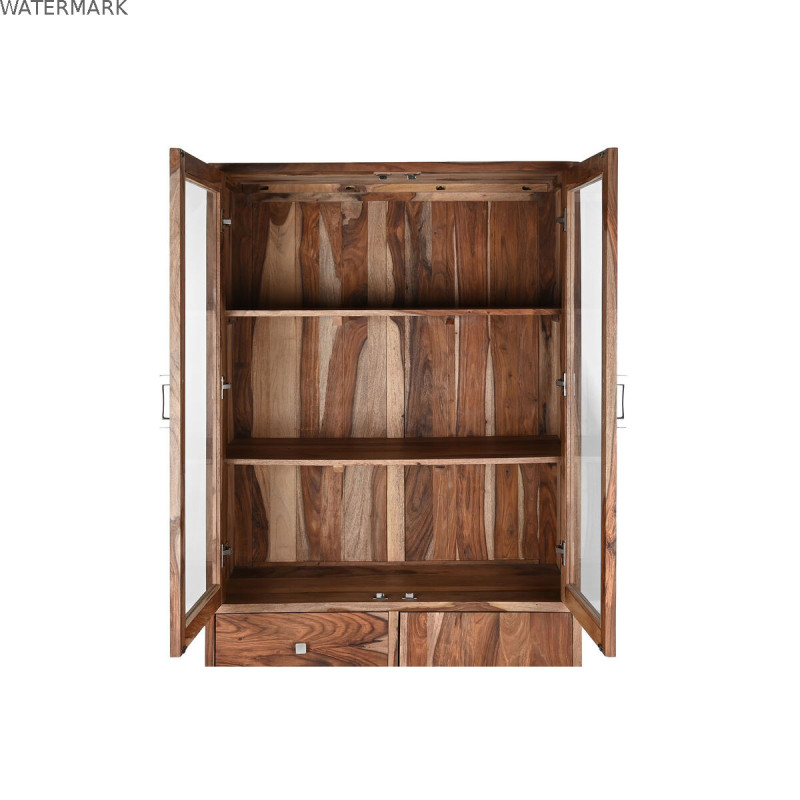 Présentoir DKD Home Decor Verre Bois d'hévéa 100 x 42 x 190 cm