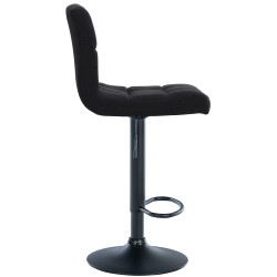 Lot de 2 tabourets de bar Calma en tissu noir noir