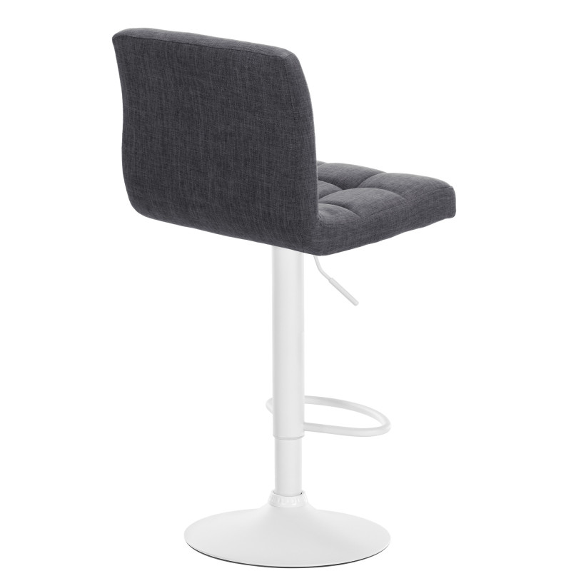 Lot de 2 tabourets de bar Calma tissu blanc gris clair