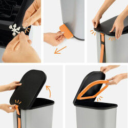 Poubelle Rotho Ribo Blue Bleu Plastique 35 L