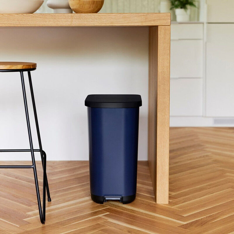 Poubelle Rotho Ribo Blue Bleu Plastique 35 L