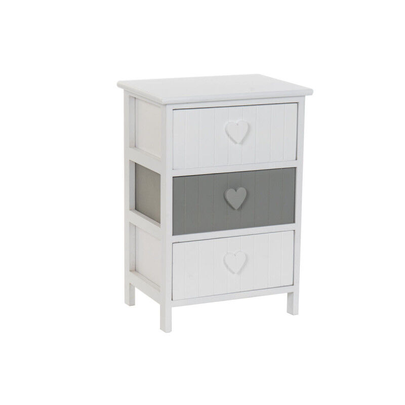 Caisson à Tiroirs Home ESPRIT Blanc Gris 40 x 29 x 58 cm
