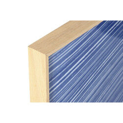 Cadre Home ESPRIT Jaune Bleu Moderne 120 x 3,5 x 120 cm (2 Unités)