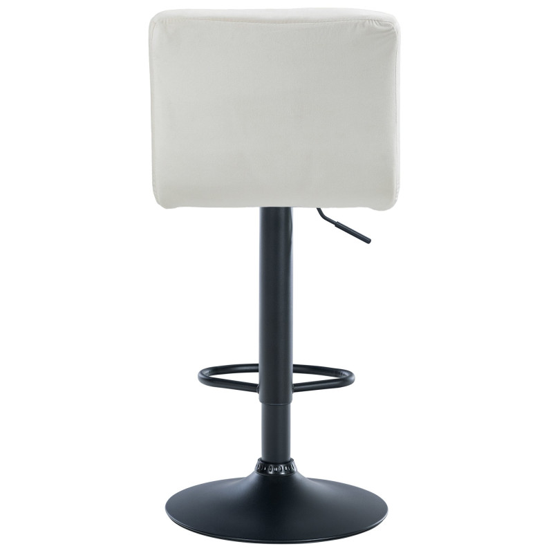 Lot de 2 tabourets de bar en velours Pérou noir