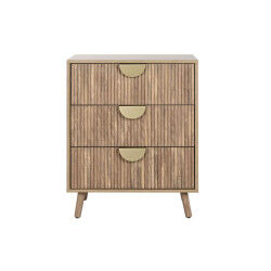 Caisson à Tiroirs Home ESPRIT Marron Doré 60 x 39 x 77 cm