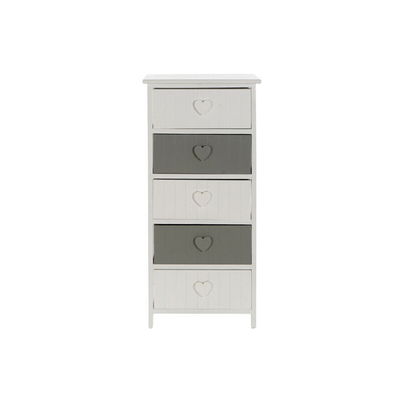 Caisson à Tiroirs Home ESPRIT Blanc Gris 40 x 29 x 90 cm