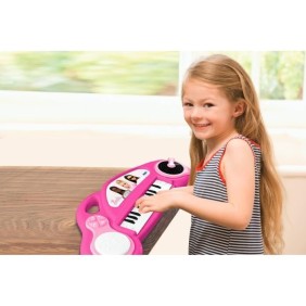 Piano électronique pour enfants Barbie avec effets lumineux et microphone - 24 touches