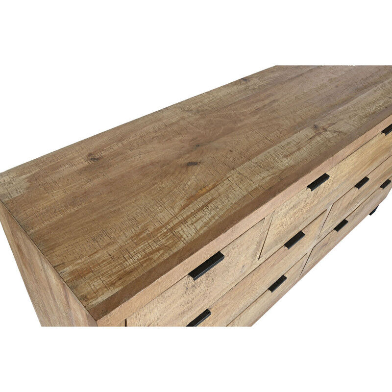 Caisson à Tiroirs Home ESPRIT Marron Noir Alpino 180 x 45 x 91 cm