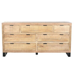 Caisson à Tiroirs Home ESPRIT Marron Noir Alpino 180 x 45 x 91 cm