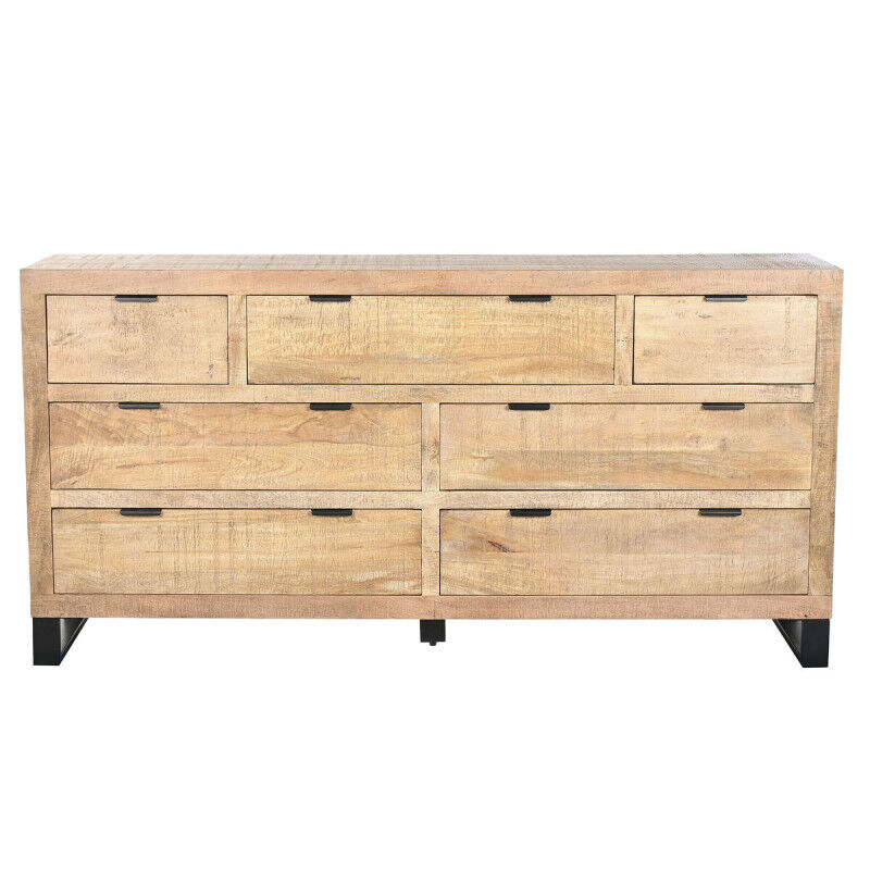 Caisson à Tiroirs Home ESPRIT Marron Noir Alpino 180 x 45 x 91 cm