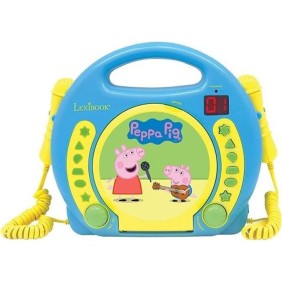 Lecteur CD Karaoké Peppa Pig avec 2 microphones - LEXIBOOK