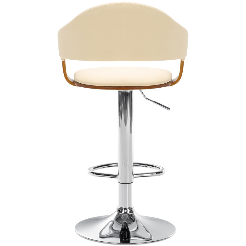 Lot de 2 tabourets de bar Nilse, simili cuir, chrome