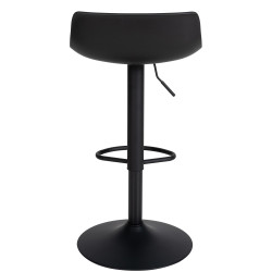 Lot de 4 tabourets de bar Aveiro simili cuir noir