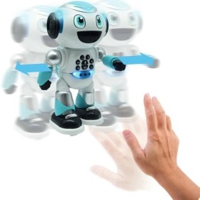 Robot Programmable Powerman Advance - LEXIBOOK - Quiz, Musique, Jeux, Histoires - Télécommande - Blanc