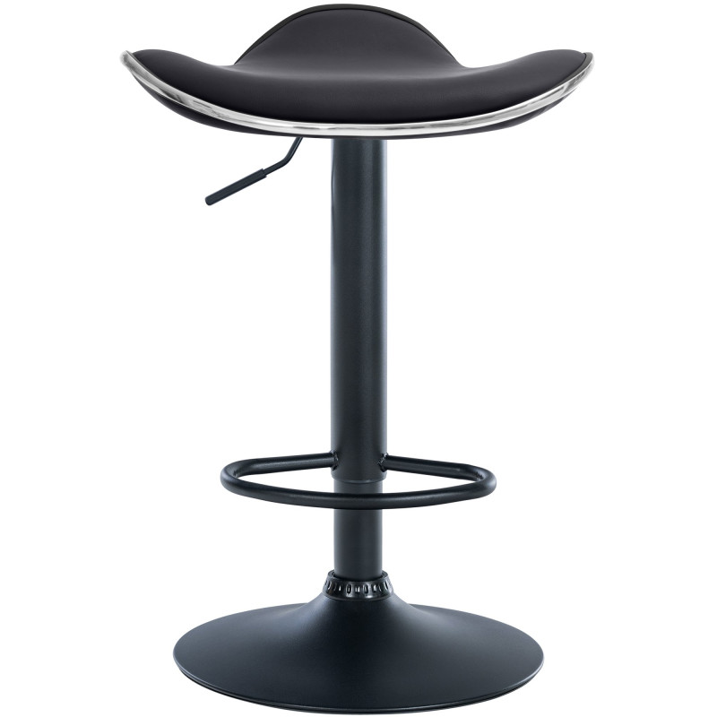 Tabouret de bar Shanghai, simili cuir noir